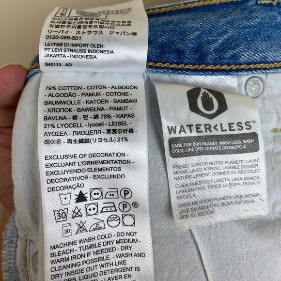 Levi’s 501 Premium BigE Rib Cage HighRise Button Fly Distressed Shorts s28 - Picture 10 of 10